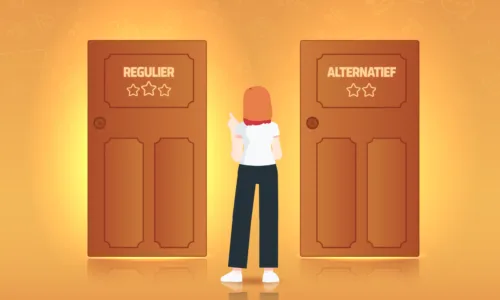 Animatiesegment waarbij er een keuze is tussen een regulier of alternatief methode