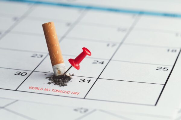 een dag niet roken, een sigaret ge prikt op 31 mei, wereld niet roken dag
