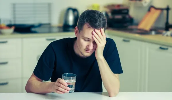 Man zonder tips heeft moeite met een hunkering